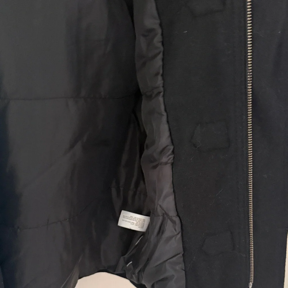 Old Navy Boys Wool Blend Toggle Duffle Coat Black Sherpa Hood Small 6-7 Lined